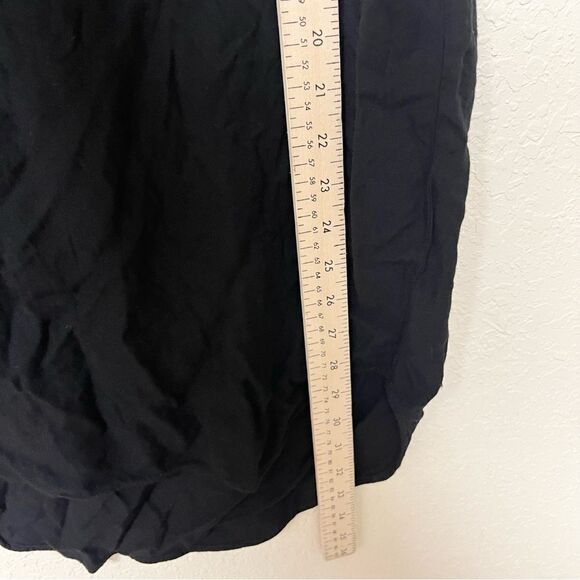 Cloth & Stone Anthropologie Short Sleeve Dress V Neck Black Mini T Shirt Size S - Picture 2 of 6